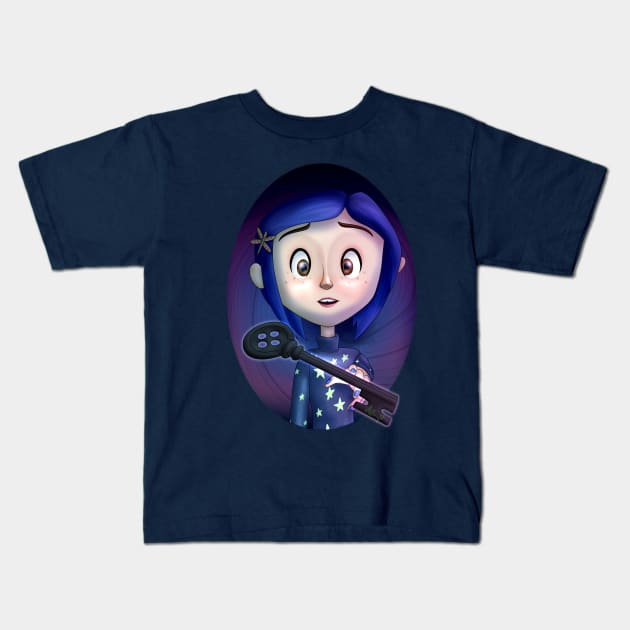 Coraline: Be Careful What You Wish For Kids T-Shirt by vcm1824